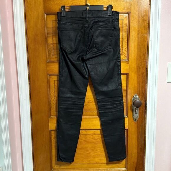 Madewell Skinny Skinny Black Biker Moto Jeans Women’s US 26 - Picture 4 of 9